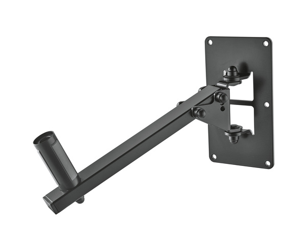 SPEAKER WALL MOUNT, SUPPORTS SPEAKERS WITH FLANGE SOCKET UP TO 25 KG, SWIVEL RANGE: 120 DEGREES